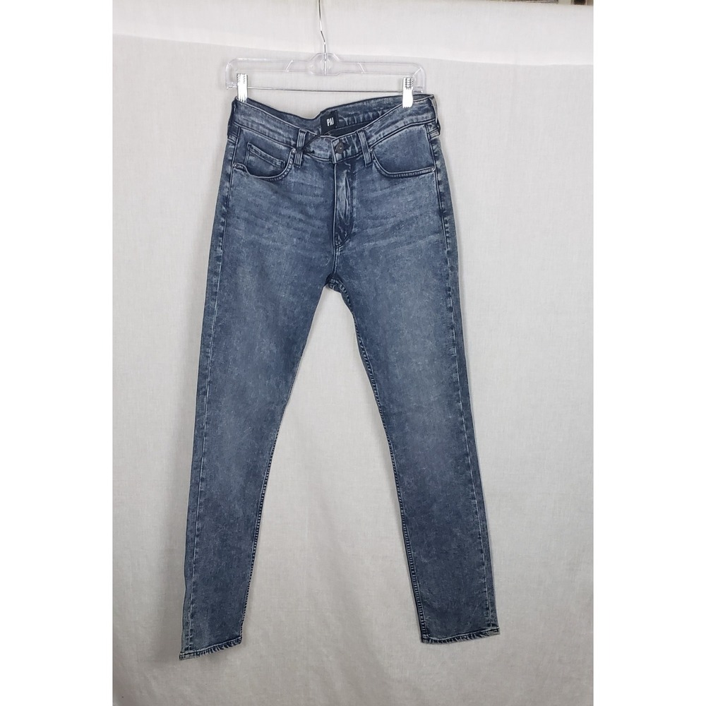 Paige Lennox Slim Transcend Jeans Higgs Acid Wash Blue Mens 32 Casual Designer